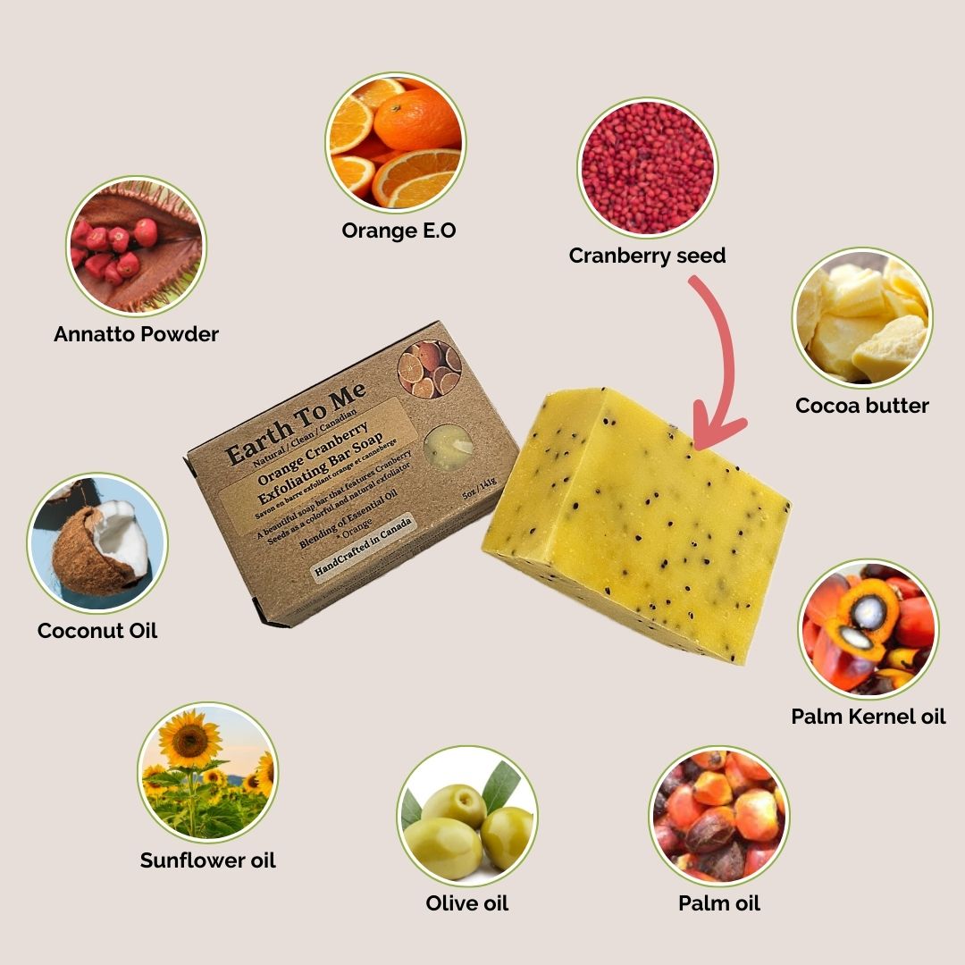 Orange Cranberry Exfoliating Bar Soap 5oz