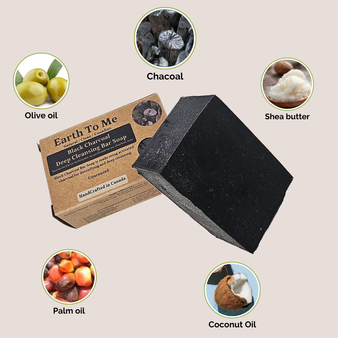 Black Charcoal Deep Cleansing Bar Soap 5oz
