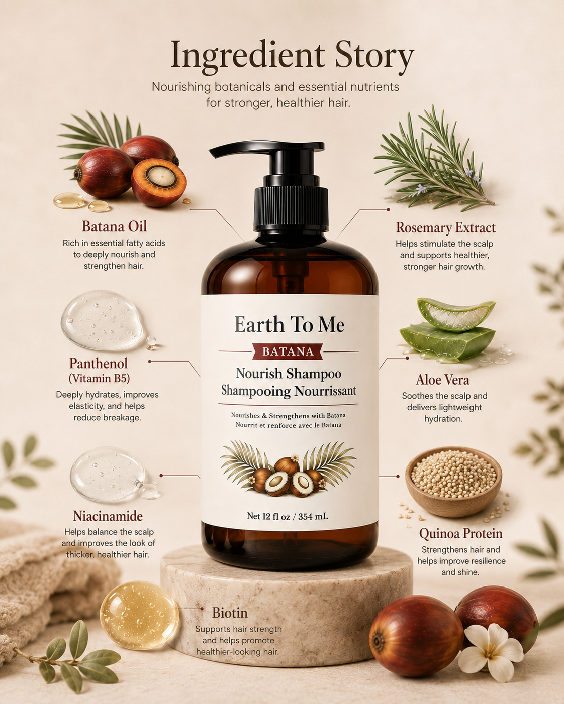 Batana Nourish Shampoo 12oz