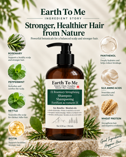 3X Rosemary Hair Strengthening Shampoo 12oz