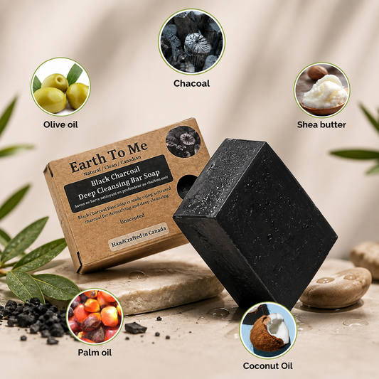 Black Charcoal Deep Cleansing Bar Soap 5oz