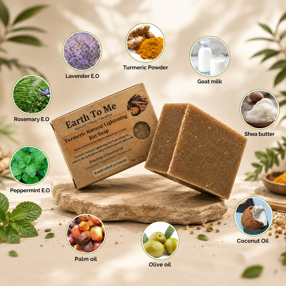 Turmeric Natural Lightening Bar Soap 5oz